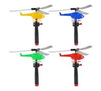 ZhuXlXxlLiand 4 PCS Hand-Launched Helicopters Set - for Ages 3+ - Durable Fly Toys with Easy Pull-Start for Outdoor Adventures