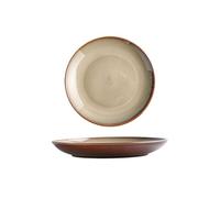 zhuyanbo007 Dining Plate, Chinese Kiln Change Ceramic High-Grade Western Food Plate Creative Restaurant Bit On The Personalized Hotel Table Tableware(Yellow)