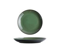 zhuyanbo007 Dining Plate, Chinese Kiln Change Ceramic High-Grade Western Food Plate Creative Restaurant Bit On The Personalized Hotel Table Tableware(Green)