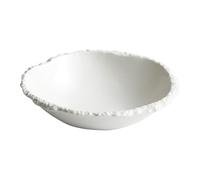 zhuyanbo007 Dining Plate, Simple White Ceramic Rock Texture Bowl - Soup Salad Noodles Dinner Plate(29.5cm)