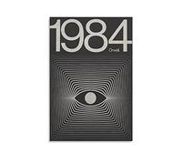 ZHUYING 1984 George Orwell Inspired Contemporary Design Poster Canvas Wall Art Poster Decorative Modern Home Print Picture Artworks Posters 24x36inch(60x90cm)
