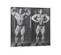 ZHUYING Bodybuilder Dorian Yates Poster Black & White Vintage Art Poster Canvas Wall Art Poster Decorative Modern Home Print Picture Artworks Posters 12x12inc