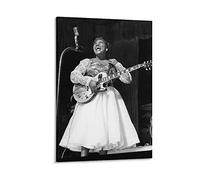 ZHUYING Sister Rosetta Tharpe Poster Rock And Roll Hall of Fame Poster Artworks Picture Print Poster Wall Art Painting Canvas Decor Home Posters 12x18inch(30x