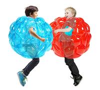 ZHUYNXIR 2 Pc Sumo ball for kid, Bumper balls for Kids, Kids Bouncy balls, Sumo bubble ball for child outdoor team gaming play for 3+ ages,60 cm,blue+red.