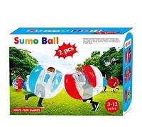 ZHUYNXIR 2 PC Sumo balls for kids, Bumper balls for Kids, kid sumo Balls, Sumo game ball for kid outdoor team gaming play for 3+ ages,36 inch,blue+red.