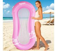 ZHUYNXIR Pool Float for Adult, Float Hammock,Inflatable Rafts Swimming Pool Air Sofa Floating Chair Bed,Lying on it Your Whole Body is submerged in Water,Great for Chilling in The Pool (Pink)
