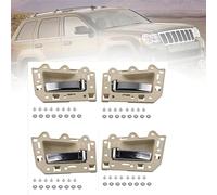 ZHUYRT 4Pcs Car Inner Door Handle Interior Handle/Fit for Jeep Grand Cherokee 2005-2011 1JV471J3AA 1JV461J3AA 5HR411J3AK 5HR421J3AK