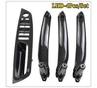 ZHUYRT Armrest Carbon Fiber/Fit for BMW E70 E71 E72 X5 X6 2007-2014 Car Interior Door Handle Inner Panel Pull Trim Cover(LHD-Carbon-4Pcs)