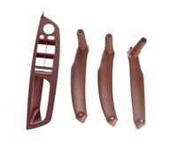 ZHUYRT Car Front Rear Interior Door Handle Inner Panel Pull Trim/Fit for BMW E70 E71 X5 X6 2007-2014 LHD(Brown 4PCS)