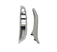 ZHUYRT Car Interior Leather Inner Door Handle Panel Pull Trim Cover/Fit for BMW 5 Series F10 F11 F18 520i 523i 525i 528i 535i(LHD Front 2pcs Gray)