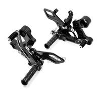 ZHUYRT CNC Adjustable Footrest Shift Lever Brake Pedal Foot Pegs Rear Set Rearsets/Fit for Yamaha MT09 FZ09 MT-09 FZ-09 MT FZ 09 2013-2016 Motorcycle Gear Shift Lever(Black)