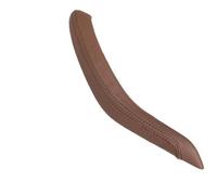 ZHUYRT F15 F16 Black Interior Passenger Door Leather Pull Handle Outer Cover Trim Replacement/Fit for BMW X5 X6 2014 2015 2016 2017 2018(Right Redbrown)