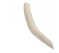 ZHUYRT F15 F16 Black Interior Passenger Door Leather Pull Handle Outer Cover Trim Replacement/Fit for BMW X5 X6 2014 2015 2016 2017 2018(Right Oyster)