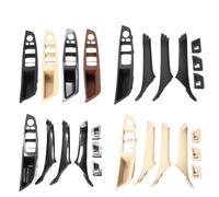 ZHUYRT / Fit for BMW 5 Series F10 F18 Left Drive LHD 7Pcs 2010-2016 Beige Black Carbon Fiber Car Interior Door Handle Plate Decorative Cover(Red Brown)