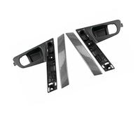ZHUYRT Inner Door Handle Cover Base Silver Black Carbon Fiber/Fit for Nissan Qashqai J10 2007 2008 2009 2010 2011 2012 2013 2014 2015(A Set Carbon)