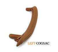 ZHUYRT Left Right Inteior Passenger Door Handle with Handle Outer Leather Cover Assembly/Fit for BMW X5 X6 F15 F16 2014 2015 2016 2017 2018(Left Cognac)