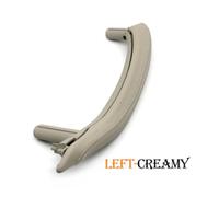 ZHUYRT Left Right Inteior Passenger Door Handle with Handle Outer Leather Cover Assembly/Fit for BMW X5 X6 F15 F16 2014 2015 2016 2017 2018(Left Creamy)