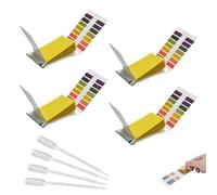 zhuyva Ph Test Strips, 4 Pack 320 Strips Soil Ph Testing Test Kit Strips with 4 Pipette Droppers for Water Saliva Urine Soil
