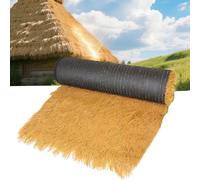 ZHWFDC Artificial Thatch Shed Roof Straw Thatched Roof Featuring A Tropical Style Suitable For Garden Fence Decoration Tiki Bar Shed Decorations(Size:0.5 * 1m(1.64 * 3.3ft),Color:Light yellow)