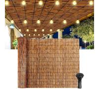ZHWFDC Reed Privacy Fencing, Bamboo Fence Rolls, Garden Reed Fence 2 Ft 3 Ft 4 Ft 5 Ft 6 Ft High For Outdoor, Gallery, Privacy Screening, Sun Blocking, Decorative Divider(Size:2 x 16.4 FT (0.6 x 5M))
