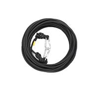 ZHWNGXO Polyester Rope10mm,3mm Steel Wire Inner Core Pulling 14KN Wear/slip/safety Rope 10m/15m/20m/30m/40m/50m/60m/70m/80m/90m /100m (Color : Black, Size : 15m)