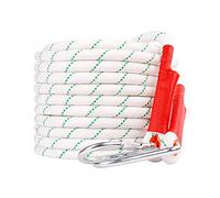 ZHWNGXOlian 20mm Aerial Work Rope, Outdoor Cleaning Rope, Double-layer Braided Belt Double Hook Length 10M/20M/30M/50M/60M/80M/100M(Size:20mm * 20M)
