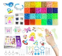 ZHXGO Water Fuse Beads Set, 30 Colors Safe Spray Beads, Non-Toxic Magic Educational DIY Hand Making Sticky Beads, Art Crafts Toys for Girls, Children's Birthday Puzzles