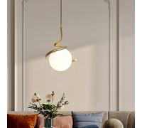 zhxinashu Glass Globe Pendant Light,Gold Pendant Light for Kitchen Island