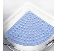 ZHXQ Corner Bath Shower Mat Rubber Corner Shower Mat Anti-Bacterial Non-slip Bathtub 65x65CM Mat Quadrant Sector Rubber Safety Mats With Drain Hole Bathtub Mat For Shower Or Tub