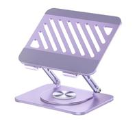 ZHXQRP Adjustable Laptop Stand with 360 Rotating Base Portable Laptop Riser Ergonomic Laptop Riser Dual Rotary Shaft Folding for Easy Storage(Purple)