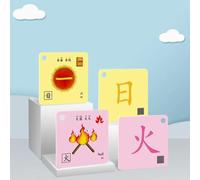 ZHXQRP Chinese Character card Chinese Flash Cards Common Chinese Characters Flashcards Hieroglyphic Pictograph for Beginners
