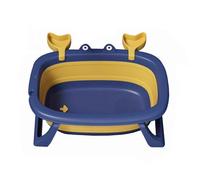 ZHXQRP Collapsible Pet Bathtub Multi-Functional Plastic Bath-tub with Non-slip Texture Folding Hung on the Wall to Save Space for Puppy Small Dogs Cats(Blue)