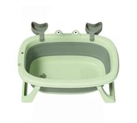 ZHXQRP Collapsible Pet Bathtub Multi-Functional Plastic Bath-tub with Non-slip Texture Folding Hung on the Wall to Save Space for Puppy Small Dogs Cats(Green)