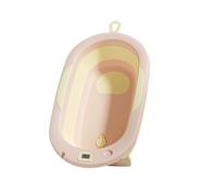 ZHXQRP Collapsible Pet Shower Tub with Drain Hole and Intelligent Real-Time Temperature Sensing Foldable Bathtub Large Capacity for Puppies Small Dogs Cats(Pink)
