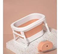ZHXQRP Dog Bath Tub Collapsible Pet Bathtub Portable Folding Bathtubs Space Saving Design Plastic Bathing Tub for Puppy Small Dogs Cats(Pink,Small(74x51x42))