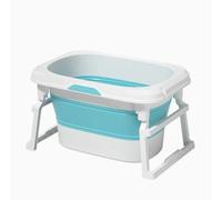 ZHXQRP Dog Bath Tub Collapsible Pet Bathtub Portable Folding Bathtubs Space Saving Design Plastic Bathing Tub for Puppy Small Dogs Cats(Blue,Large(77x51x49))
