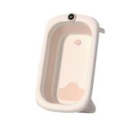 ZHXQRP Dog Bath Tub with Water Drain Plug Large Capacity Folding Bathing Space Saving for Puppy Small Dogs Cats Shower(Brown)