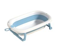 ZHXQRP Dog Bath Tubs Folding Pet Bathtub with Water Drain Plug Small Pets Portable Bath Tub for Puppy Small Dogs Cats Space Saving Design(Blue)