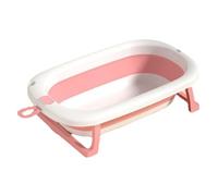 ZHXQRP Dog Bath Tubs Folding Pet Bathtub with Water Drain Plug Small Pets Portable Bath Tub for Puppy Small Dogs Cats Space Saving Design(Pink)
