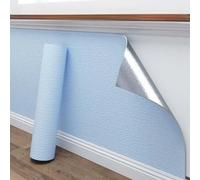 ZHXQRP Linen Texture Sticky Back Roll Self Adhesive Wallpaper Decorative Wall Sticker for Bedroom Living Room Easy to Remove Walls Decal(Blue,0.5 * 10m/1.64 * 32.8ft)