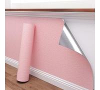 ZHXQRP Linen Texture Sticky Back Roll Self Adhesive Wallpaper Decorative Wall Sticker for Bedroom Living Room Easy to Remove Walls Decal(Pink,0.5 * 10m/1.64 * 32.8ft)