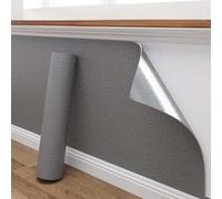 ZHXQRP Linen Texture Sticky Back Roll Self Adhesive Wallpaper Decorative Wall Sticker for Bedroom Living Room Easy to Remove Walls Decal(Dark Gray,0.5 * 10m/1.64 * 32.8ft)