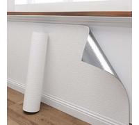 ZHXQRP Linen Texture Sticky Back Roll Self Adhesive Wallpaper Decorative Wall Sticker for Bedroom Living Room Easy to Remove Walls Decal(White,0.5 * 5m/1.64 * 16.4ft)