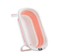 ZHXQRP Multi-Functional Collapsible Bathtub with Drainage Hole and Intelligent Temperature Sensing Dog Cleaning Bath Tub for Puppy Small Dogs Cats(Pink)