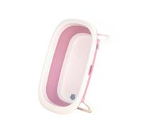 ZHXQRP Multifunctional Foldable Bathtub with Drain Hole Simple Operation Collapsible Pet Shower Tub Large Capacity Portable Space Saving Design(Pink)