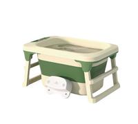 ZHXQRP Multifunctional Foldable Pet Bath with Drain Hole and Digital Temperature Sensing Paddling Pool Large Capacity Easy to Use for Puppies Small Dogs Cats(Green)