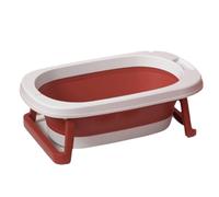 ZHXQRP Pet Bathtub Folding Dog Bath Tub Height Adjustable Portable Cat Bathing Tubs for Small Medium Pets-Folding Pet Shower Tub with Drainage Hole(Red)