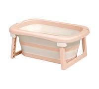 ZHXQRP Portable Folding Pets Bathtub with Water Drain Plug and Non-Slip Mat Dog Bath Tub Easy to Operate for Puppy Small Dogs Cats(Pink)
