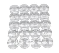 ZhXu Shuo 20 Pieces Clear Plastic Sewing Machine Drop-in Bobbins Fits for Singer 66 99 Class Bernina 719 White 8600 8800