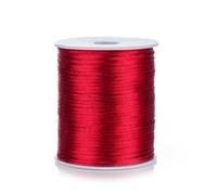 ZhXu Shuo Nylon Satin Cord 2mm Rattail Cord Wine red String - 100 Yards Nylon Chinese Knotting Cord Rat Tail Silk Cord for Bracelet Necklace Jewelry Making Macrame Trim
